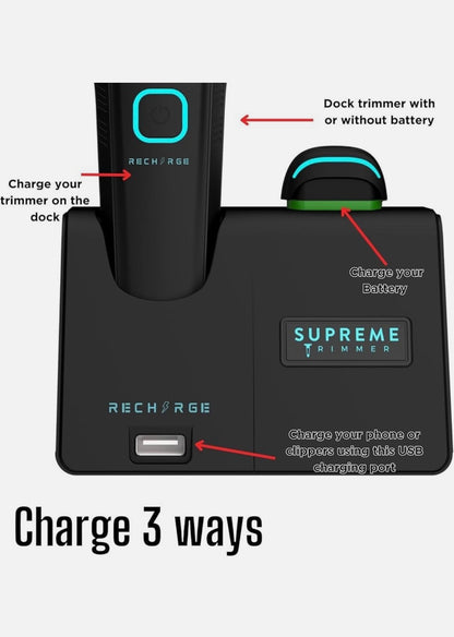 Supreme Trimmer Recharge Trimmer Black